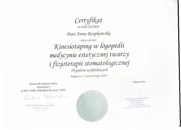 certyfikat-kinesiotaping