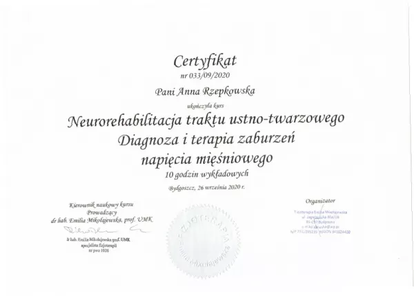 certyfikat-neurorehabilitacja